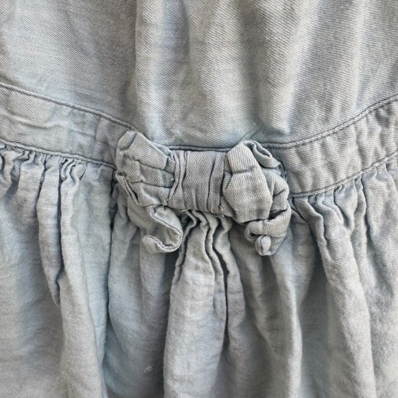 Cynthia Rowley 3T Girls Light Blue Denim Overalls Dress Jumper with Lace Trim - Picture 3 of 8